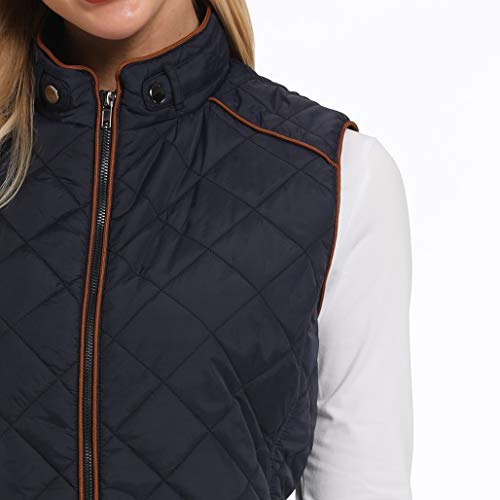 Wudodo Damesvest met opstaande kraag, vest, jas, ritssluiting, gewatteerd vest, winter, warm, ultralicht - Image 7