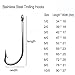 50pcs/Pack Fishing Hooks Stainless Steel Classic O' Shaughnessy Forged Strong Saltwater Trolling Fishing Hook