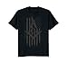 Mens Masonic American Flag Square and Compass - Freemason T-Shirt 3XL Black