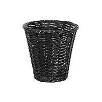 Household Essentials Black Small Willow Wicker Waste Basket