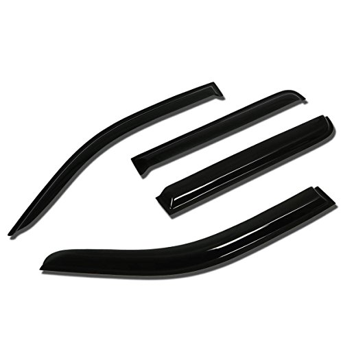 For Nissan Frontier D40 4pcs Tape-On Window Visor Deflector Rain Guard