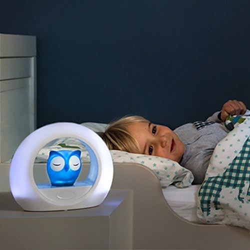 Amazon Com Voice Activated Nightlight Lamp Sleep Trainer Blue Owl Lou By Zazu Kids Baby