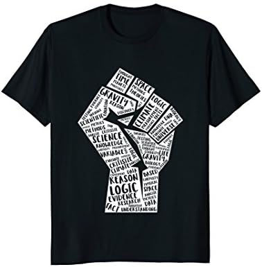 Mens Science Fist | Science T-Shirt | Gifts For Scientists Large Black
