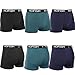 Men's Seamless Comfort Soft Cotton Boxer Brief 6-pcs Set,Three Colors L