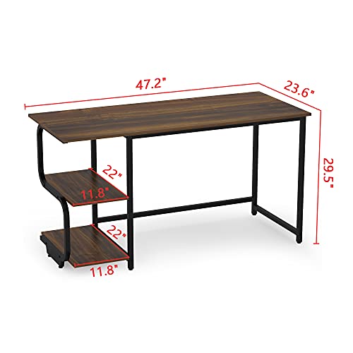 Teraves Reversible Computer Desk for Small Spaces,Small Desk with