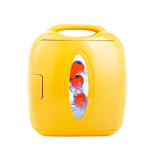 Click Here to See More Images 8L Car Refrigerator Mini Portable Household Small Electronic Freezer Quiet Fast Heating Dormitory 12V Yellow