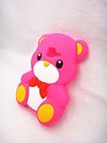 3D BOW Teddy Bear Soft Silicone Cover Case for Samsung Galaxy Discover S730G / Galaxy Centura S738C (StraightTalk/Net 10/Tracfone) Rose