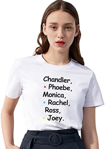 Friends T-Shirts TV Show Shirts Letter Printed Cute Logo Shirt Tops Teen Girls Women