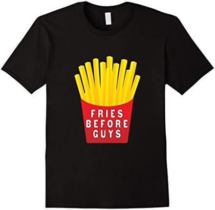 Men's Fries Before Guys French Fry T Shirt XL Black