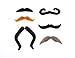 Fake Mustache by Grilong Novelty and Toy, Pack of 6 Premium Mustaches