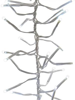 By Kaemingk Set of 768 Cool White LED 8-Function Cluster Christmas Lights - White Wire