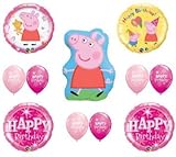 PEPPA PIG Happy Birthday PINK Balloon Set