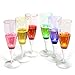 INNOKA LED Champagne Flute, (Set of 6 Multi-Color) Liquid Activated Light Up LED Plastic Glass Like Wine Champagne Flute 5oz for Wedding Party Toasting Christmas Special Occasions