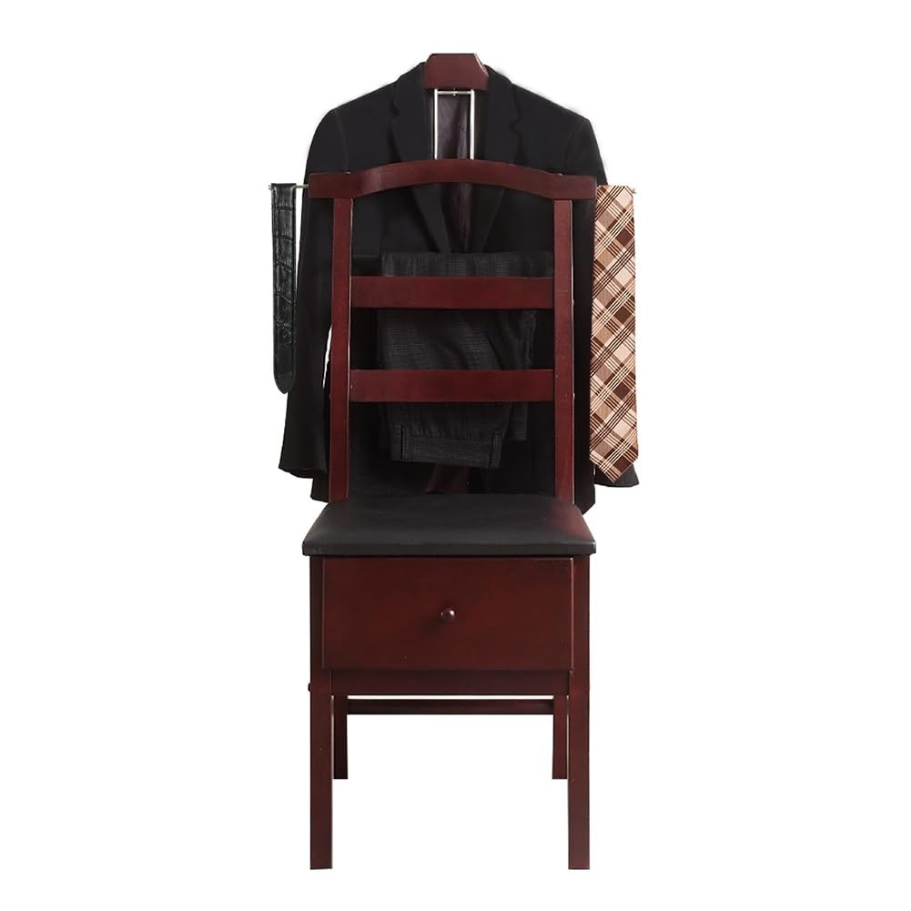 MLIKYRGK Wooden Suit Valet Stand with Contour
