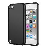 MoKo Case Fit iPod Touch 2019 Released iPod Touch 7 / iPod Touch 6 / iPod Touch 5, 2 in 1 Shock Absorbing TPU Bumper Ultra Slim Protective Case with Hard Back Cover - Black