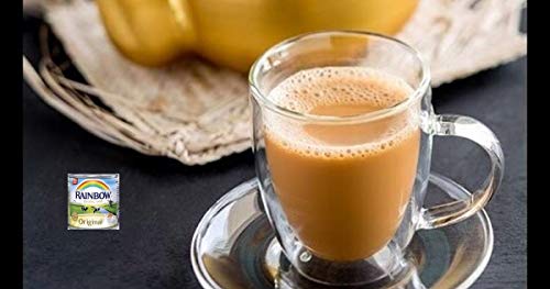 Rainbow Evaporated Milk Full Cream Sterilized 6oz. 170gm each 12 Cans حليب أبو قوس مبخر كامل الدسم افضل صديق للشاي
