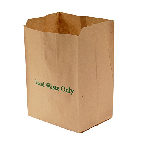 AllGreen 6 Litre Paper Compostable Brown Caddy Food Waste Bin Liners