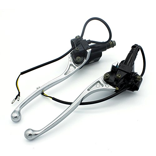 FXCNC Racing Billet 7/8" Universal Motorcycle Double Hydraulic Clutch Brake Levers Master Cylinder Reservoir Fit For Honda Yamaha Kawasaki Suzuki KTM 50cc-400cc Motocross Adjustable - Thumbnail 3