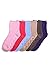Mamia 6 Pairs Womens Cozy Slipper Socks Fuzzy Sock Multi Color Size 9-11