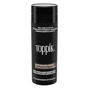TOPPIK-Toppik-Hair-Building-Fibers Toppik Hair Building Fibres Powder, Medium Brown, 27.5g Bottle - for A Thicker-looking Hairline, Crown and Beard…