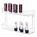 mDesign Wall Mount Nail Polish and Cosmetics Storage Rack for Bathroom - 2 Tiers, Clear