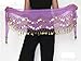 OPCC Belly Dance Hip Skirt Scarf Wrap Belt costume with Rows Gold Coins (purple)