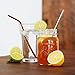 Reusable Stainless Steel eco Friendly Straws, 6.5mm Pack of 6 Straws, Steel and Rose Gold