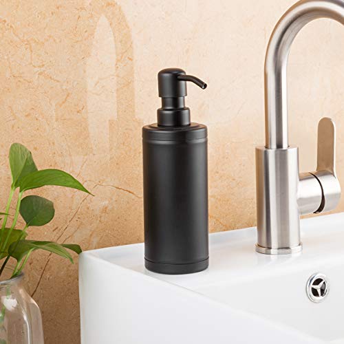 GAPPO Matte Black Soap Dispenser Stainless Steel Metal Pump Hand Lotion Bottle for Bathroom, Bedroom and Kitchen