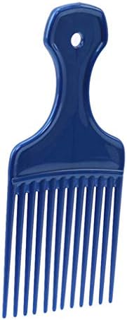 Pinhan Hair Comb Insert Afro Hair Pick Hair Fork Comb Plastic Curly Hair Brush Comb Hairdressing Styling Tool,Blue