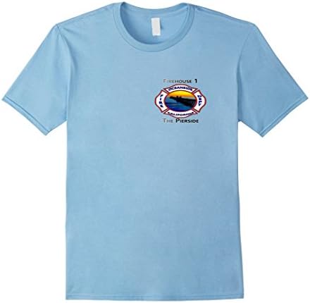 Mens Oceanside Fire Station 1 T-Shirt Pierside XL Baby Blue