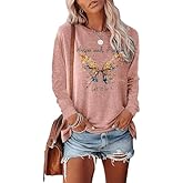 Heloto Womens Whisper Words of Wisdom Let-It Be Tshirt Butterfly Graphic with Funny Sayings Crew Neck Long Sleeve T-Shirt