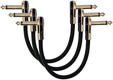 MUKU Guitar Pedal Connector CL-15 Guitar Patch Cables Effects Pedal Power Cord (3 pcs)