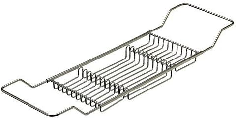 Deluxe Chrome Extendable Over Bath Tub Tray Storage Caddy by Showerdrape by Showerdrape