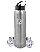 Premium Engineered Solutions Temp Saver Stainless Steel Vacuum Insulated Wide Mouth Double Wall Water Bottle with Straw Cap, 34 oz.