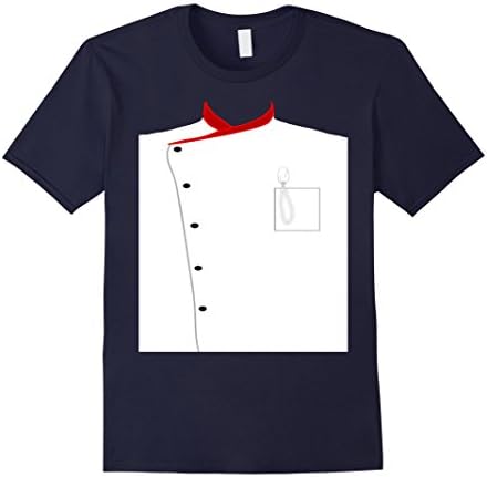 Mens Chef Costume Jacket Funny T-shirt Party Cook Theme Small Navy