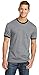 Port & Company PC54R 100% Cotton Ringer Tee - Athletic Heather/Jet Black - M