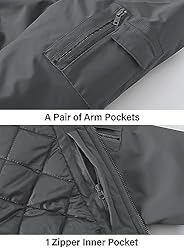 BGOWATU Men's Jacket Windproof Quilted Bomber