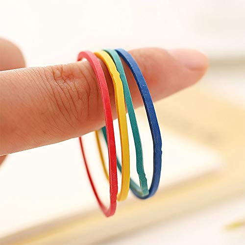 245 Pack Binder Clips, Paper Clips, Rubber Bands, Push Pins - 45 Pieces 19mm Paper Clamps Paper Binder Clips Metal Fold Back Clips with Box Assorted Colors