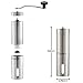 Stainless Steel Manual Coffee Grinder W/Ceramic Burr for Perfect Coffee Every Time - Quiet and Easy to Use, Perfect for Travel/Home - W/FREE Brush, Spoon, Pouch and E-book by PlatinHome