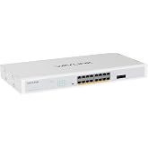 WAVLINK 18-Port Full Gigabit Switch with 16xPoE+ @ 250W, 2xSFP Uplink, Support 802.3af/at, Unmanaged Network Switch with VLAN, Default, Extend Mode, Desktop/Rack Mount