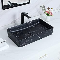 Davivy 23.6'' x 13.3'' Nordic Marbling Matte Black