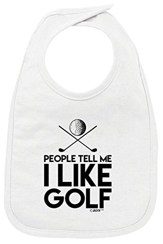 Funny Baby Gifts People Tell Me I Like Golf Light Blue Bodysuit White Bib Bundle 12 Months