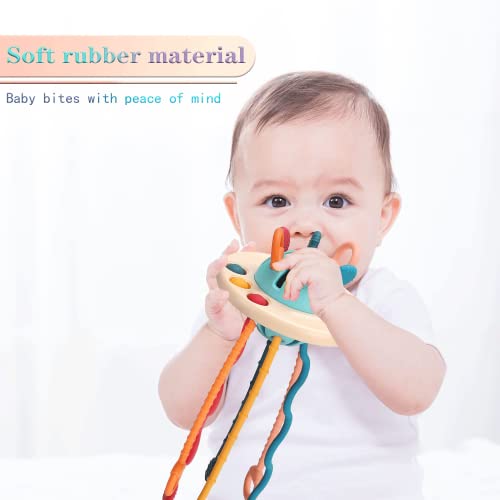 18+ Months Montessori Baby Toys, Unique Ufo Design, Soft Silicone Pull