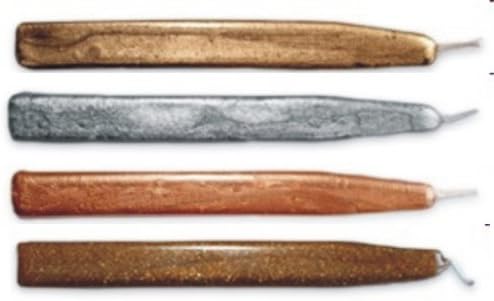 Metallic Assortment (Gold, Silver, Copper, Sparkling Bronze) Waterstons Scottish Sealing Wax with wick - 4 Sticks