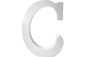 Benmachu Wooden Letters C,10 Inch Big Alphabet Unfinished Large Standing Design for Wall Desk Decor,Party, Home Sign Board Decoration