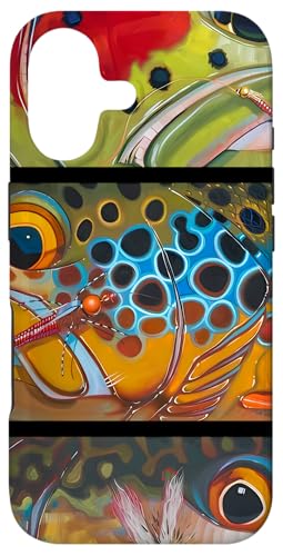 Fly Fishing Brown Trout Rainbow Fishing Fish Skin Pattern Case for iPhone 17