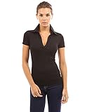 PattyBoutik Women's V Neck Short Sleeve Polo Shirt