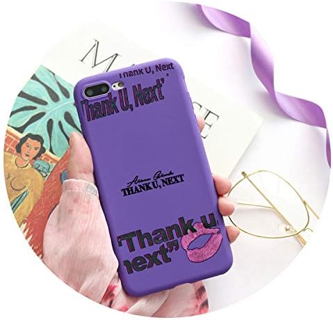 Thanks U The Next Ariana Grande Candy-Colored Mobile Phone case for iphoneX 7 8 XS XR XSMAX Luxury Pink Yellow red Purple White Shell,104452,for iPhone 7 Plus