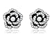 Bloomytree Gold Plated Platinum Flower Black Paint Rhinestone Crystal Pendant Necklace Hypoallergenic Jewelry Sets…