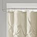 Madison Park Laurel Ivory Shower Curtain, Pieced Transitional Shower Curtains for Bathroom, 72 X 72, Natural